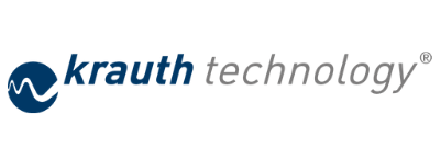 Blau graues krauth technology Logo